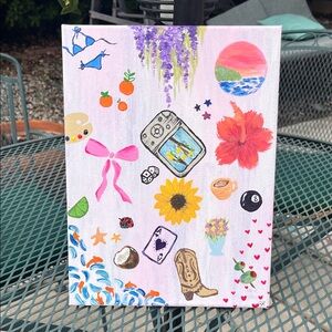 Colorful Hand-Painted Canvas Art